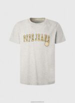 Light Grey Marl Logo Print T-Shirt Pepe Jeans L20F2F971 Men - Image 5