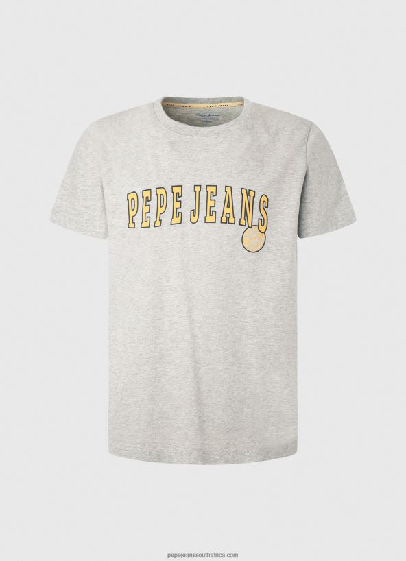 Light Grey Marl Logo Print T-Shirt Pepe Jeans L20F2F971 Men - Image 5