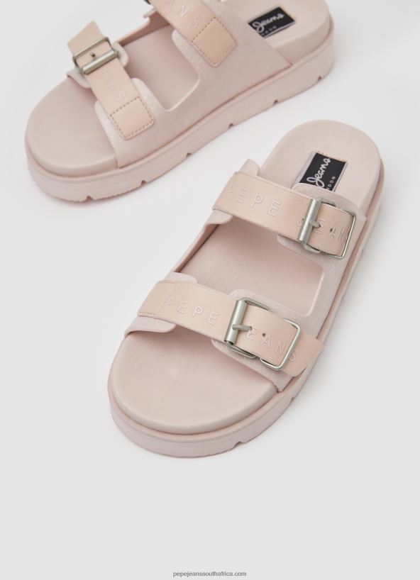 Light Pink Pola Park Double Buckle Sandals Pepe Jeans L20F2F669 Women - Image 3