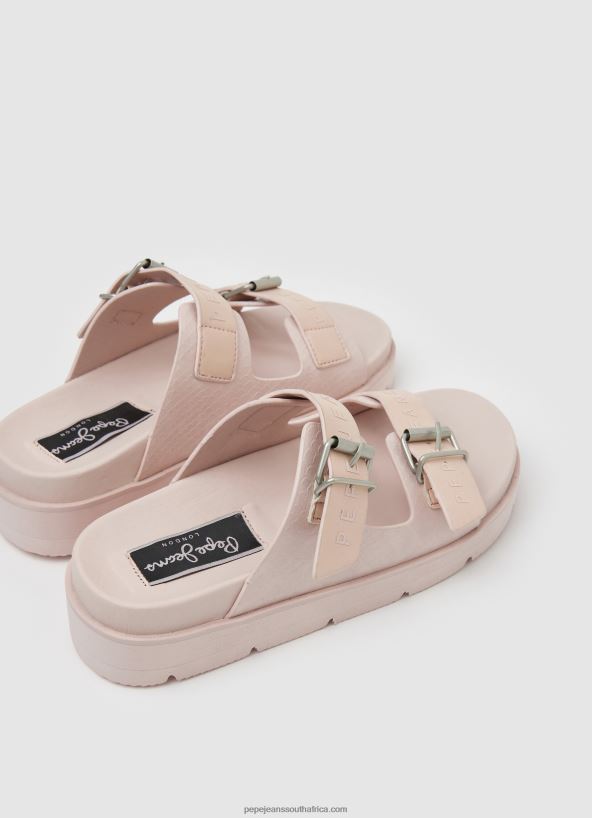 Light Pink Pola Park Double Buckle Sandals Pepe Jeans L20F2F669 Women - Image 4
