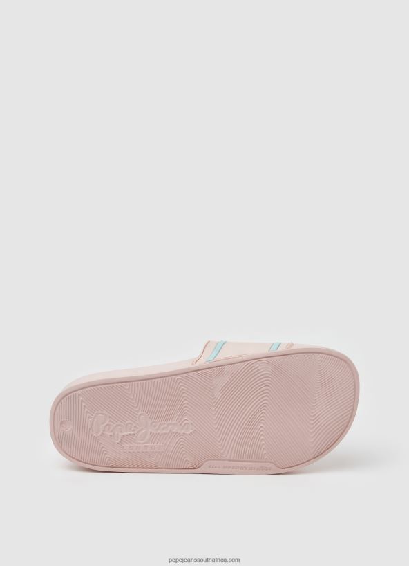 Light Pink Slider Logo Beach Flip Flops Pepe Jeans L20F2F1347 Girl - Image 5