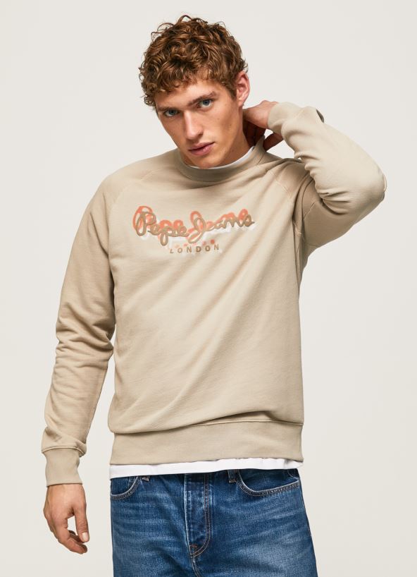 malt_logo_print_jumper_pepe_jeans_l20f2f887_men.jpg Malt Logo Print Jumper Pepe Jeans L20F2F887 Men - Image 1