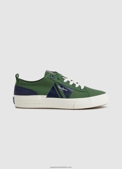 Military Olive Allen Flag Vulcanized Sneakers Pepe Jeans L20F2F1205 Men