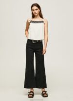 Mousse Cotton Top With Crochet Details Pepe Jeans L20F2F335 Women - Image 2
