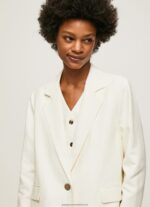 Mousse Linen Blazer With Double Neckline Pepe Jeans L20F2F111 Women - Image 3