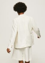 Mousse Linen Blazer With Double Neckline Pepe Jeans L20F2F111 Women - Image 4