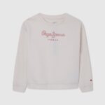 Mousse Logo Printed Cotton Jumper Pepe Jeans L20F2F1404 Girl