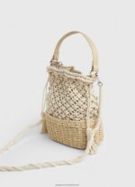 Mousse Macrame And Straw Bucket Bag Pepe Jeans L20F2F740 Women - Image 3