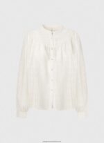 Mousse Mao Collar Cotton Dobby Blouse Pepe Jeans L20F2F362 Women - Image 5