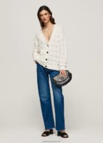 Mousse Openwork Cardigan With V Neckline Pepe Jeans L20F2F230 Women