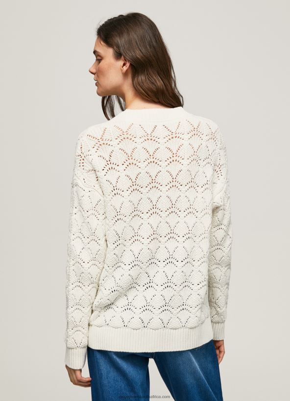 Mousse Openwork Cardigan With V Neckline Pepe Jeans L20F2F230 Women - Image 4