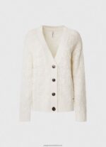 Mousse Openwork Cardigan With V Neckline Pepe Jeans L20F2F230 Women - Image 5