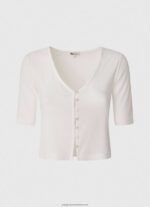 Mousse Ribbed Cardigan Shirt Pepe Jeans L20F2F383 Women - Image 5