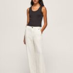 Mousse Straight Trousers In Flowy Fabric Pepe Jeans L20F2F311 Women
