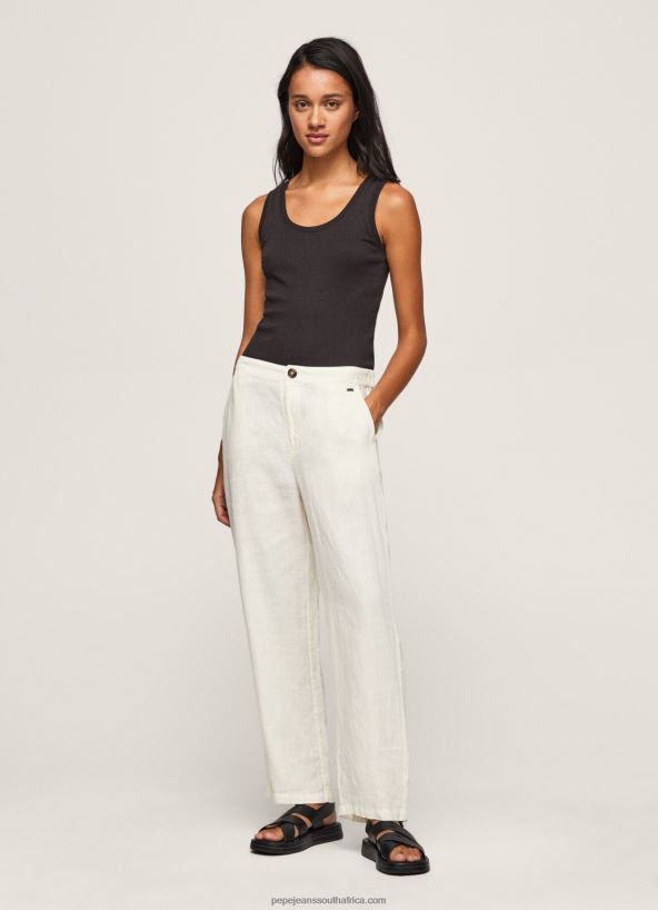 mousse_straight_trousers_in_flowy_fabric_pepe_jeans_l20f2f311_women.jpg Mousse Straight Trousers In Flowy Fabric Pepe Jeans L20F2F311 Women - Image 1
