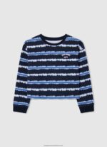 Mousse Striped Pattern Openwork Jersey Pepe Jeans L20F2F1410 Girl - Image 5