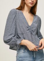 Multi All Over Logo Printed Blouse Pepe Jeans L20F2F364 Women - Image 3