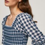 Multi Checkered Print Cropped Fit Top Pepe Jeans L20F2F370 Women