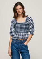 Multi Checkered Print Cropped Fit Top Pepe Jeans L20F2F370 Women - Image 3