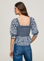 Multi Checkered Print Cropped Fit Top Pepe Jeans L20F2F370 Women - Image 4