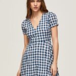 Multi Checkered Print Dress Pepe Jeans L20F2F184 Women