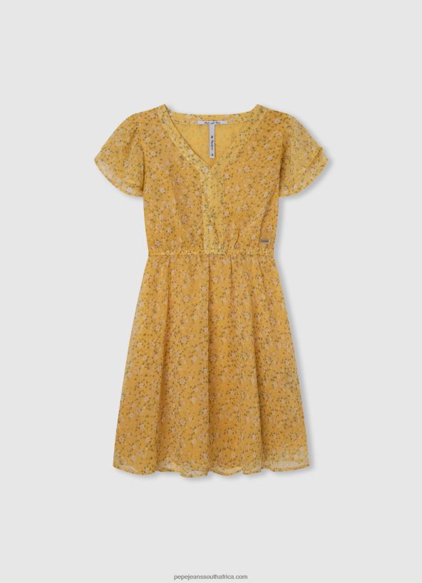 multi_floral_chiffon_dress_pepe_jeans_l20f2f1400_girl.jpg Multi Floral Chiffon Dress Pepe Jeans L20F2F1400 Girl - Image 1