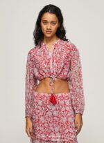 Multi Floral Print Cropped Fit Blouse Pepe Jeans L20F2F363 Women
