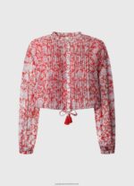 Multi Floral Print Cropped Fit Blouse Pepe Jeans L20F2F363 Women - Image 5