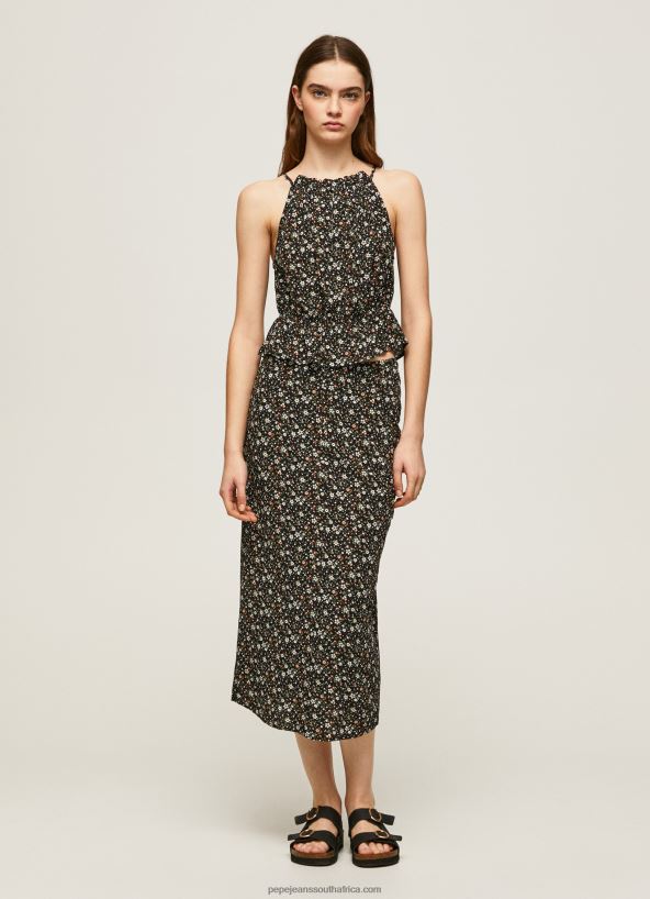multi_floral_print_skirt_pepe_jeans_l20f2f482_women.jpg Multi Floral Print Skirt Pepe Jeans L20F2F482 Women - Image 1