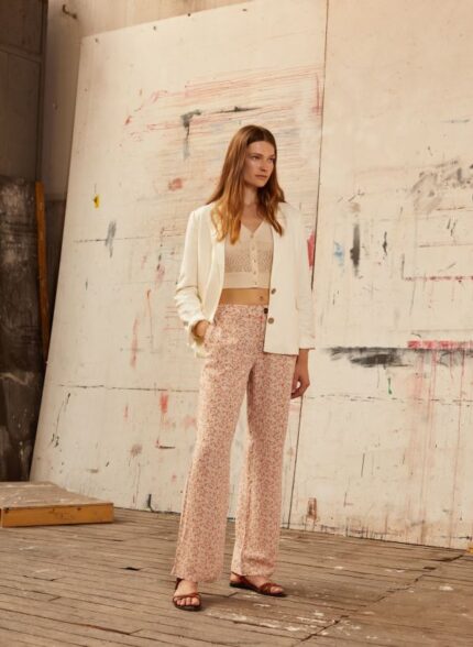 Multi Floral Print Straight Trousers Pepe Jeans L20F2F314 Women