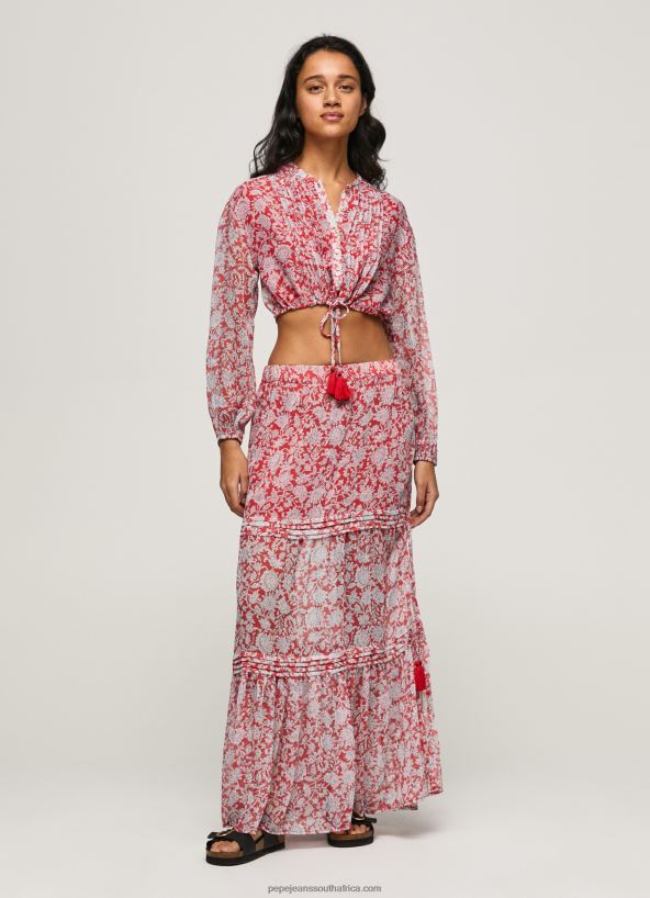 multi_floral_printed_skirt_pepe_jeans_l20f2f477_women.jpg Multi Floral Printed Skirt Pepe Jeans L20F2F477 Women - Image 1