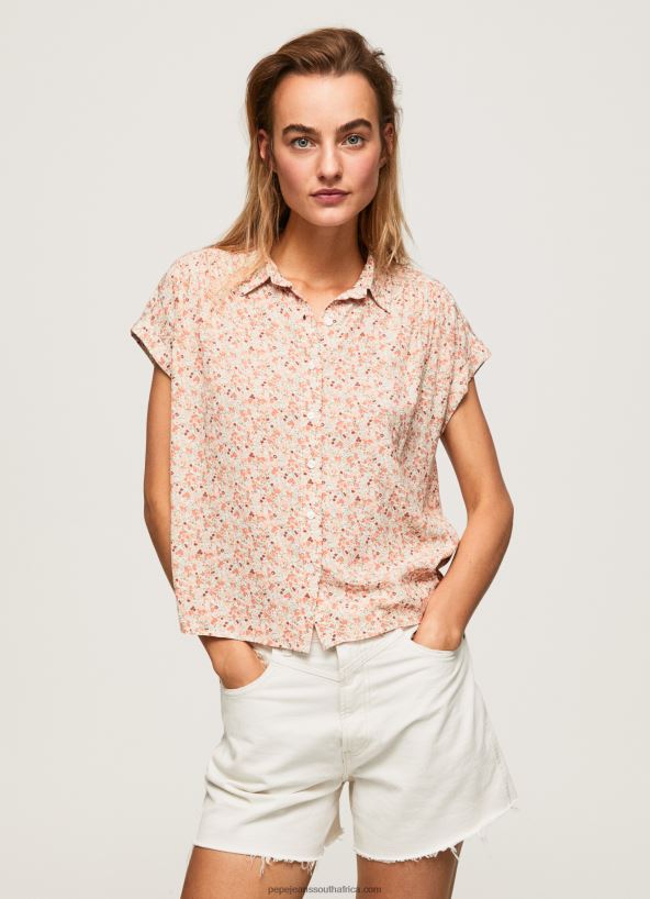 multi_floral_short_sleeved_shirt_pepe_jeans_l20f2f356_women.jpg Multi Floral Short Sleeved Shirt Pepe Jeans L20F2F356 Women - Image 1