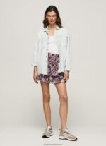 Multi Flowing Skirt With Frills Pepe Jeans L20F2F494 Women