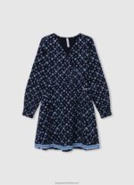 Multi Geometric Print Short Dress Pepe Jeans L20F2F1387 Girl