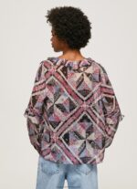 Multi Paisley Print Blouse With Ruffles Pepe Jeans L20F2F376 Women - Image 4