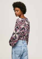 Multi Paisley Print Cropped Fit Top Pepe Jeans L20F2F377 Women - Image 4