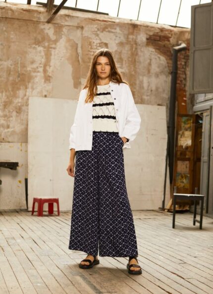Multi Printed Wide Trousers Pepe Jeans L20F2F300 Women