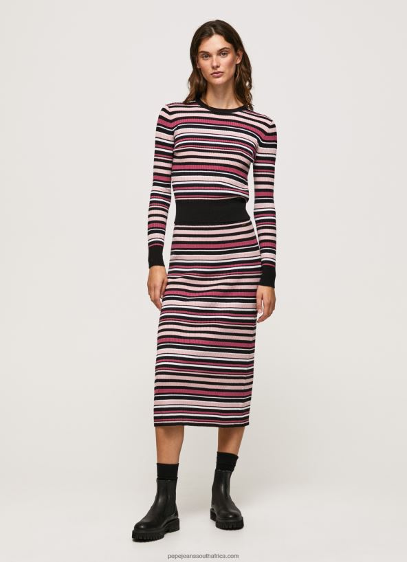 multi_ribbed_midi_skirt_pepe_jeans_l20f2f501_women.jpg Multi Ribbed Midi Skirt Pepe Jeans L20F2F501 Women - Image 1