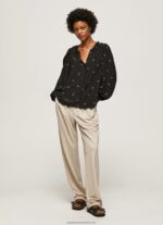 Multi Ruffled Paisley Blouse Pepe Jeans L20F2F329 Women - Image 2