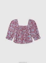 Multi Sita Top With Squared Neckline Pepe Jeans L20F2F1418 Girl