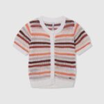 Multi Striped Print Cotton Cardigan Pepe Jeans L20F2F1417 Girl