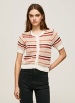 Multi Striped Print Cotton Cardigan Pepe Jeans L20F2F235 Women