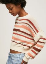 Multi Striped Print Cotton Sweater Pepe Jeans L20F2F236 Women