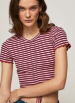 Multi Striped Print T-Shirt Pepe Jeans L20F2F442 Women - Image 3