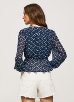 Multi V-Neckline Cropped Fit Top Pepe Jeans L20F2F358 Women - Image 4