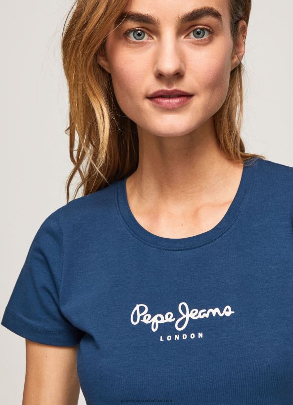 navy_basic_logo_t_shirt_pepe_jeans_l20f2f470_women.jpg Navy Basic Logo T-Shirt Pepe Jeans L20F2F470 Women - Image 1