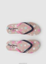 Navy Dorset Stars Beach Flip Flops Pepe Jeans L20F2F1351 Girl - Image 2