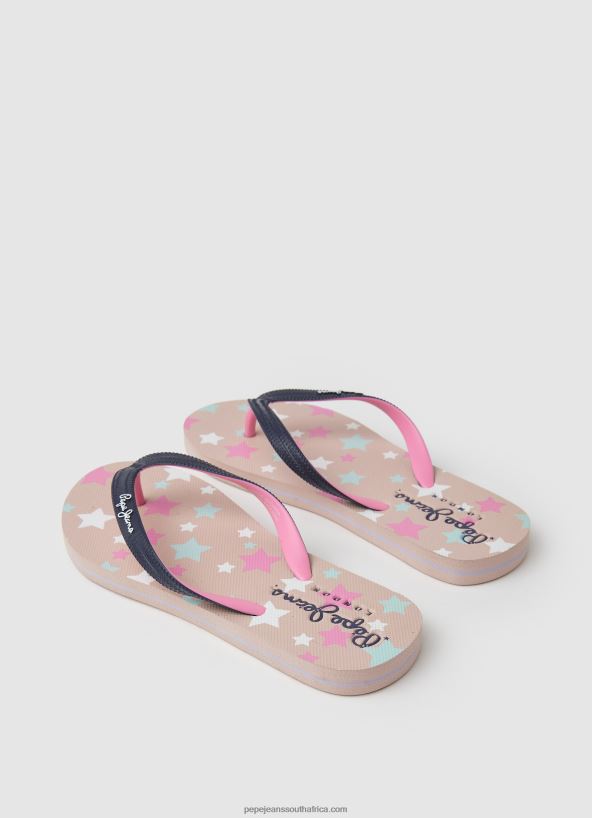 Navy Dorset Stars Beach Flip Flops Pepe Jeans L20F2F1351 Girl - Image 4