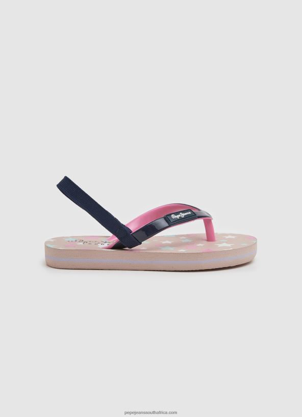 Navy Dorset Stars Beach Flip Flops Pepe Jeans L20F2F1352 Girl - Image 1