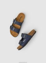 Navy Double Kansas Anatomical Sandals Pepe Jeans L20F2F1546 Boy - Image 2